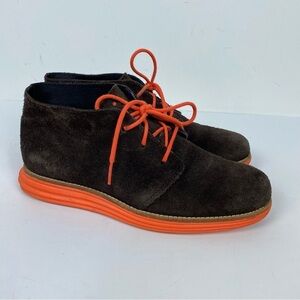 Cole Haan Brown Mens Lunargrand Leather Chukka Boots
